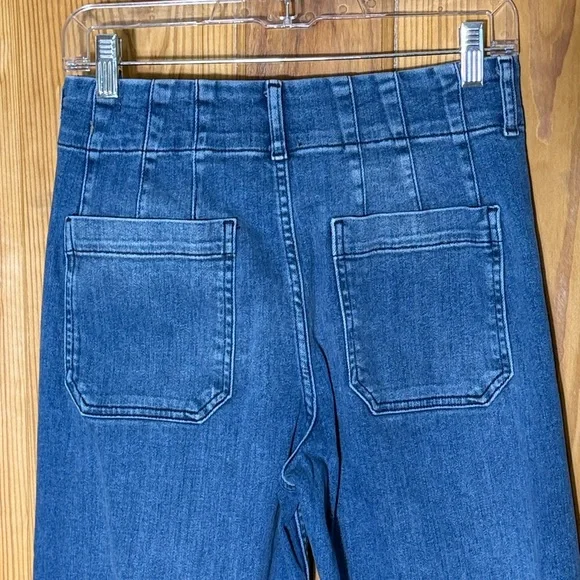 Maeve Anthropologie The Colette Crop High-Rise Wide-Leg Jeans ~ 27 - Picture 4 of 13